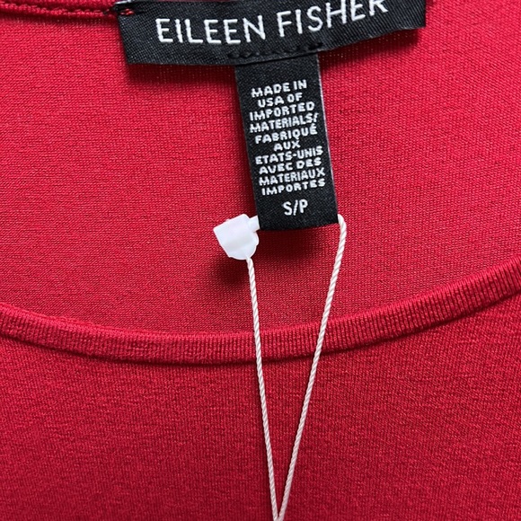 Eileen Fisher round Neck Tunic Top maroon Small - Picture 2 of 3